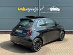 Fiat 500 e La Prima 42 kWh *schuifdak *leder *camera *17”, Auto's, Gebruikt, 4 stoelen, Zwart, 1265 kg