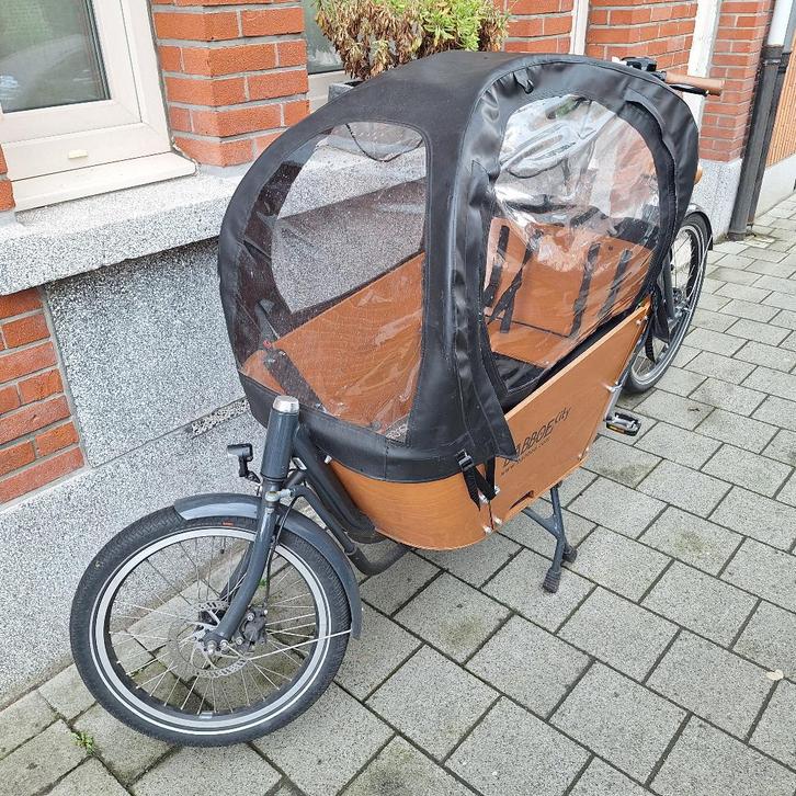 bakfiets Babboe City Mountain, Fietsen en Brommers, Fietsen | Bakfietsen, Gebruikt, Overige merken, 3 kinderen, Elektrisch, Huif