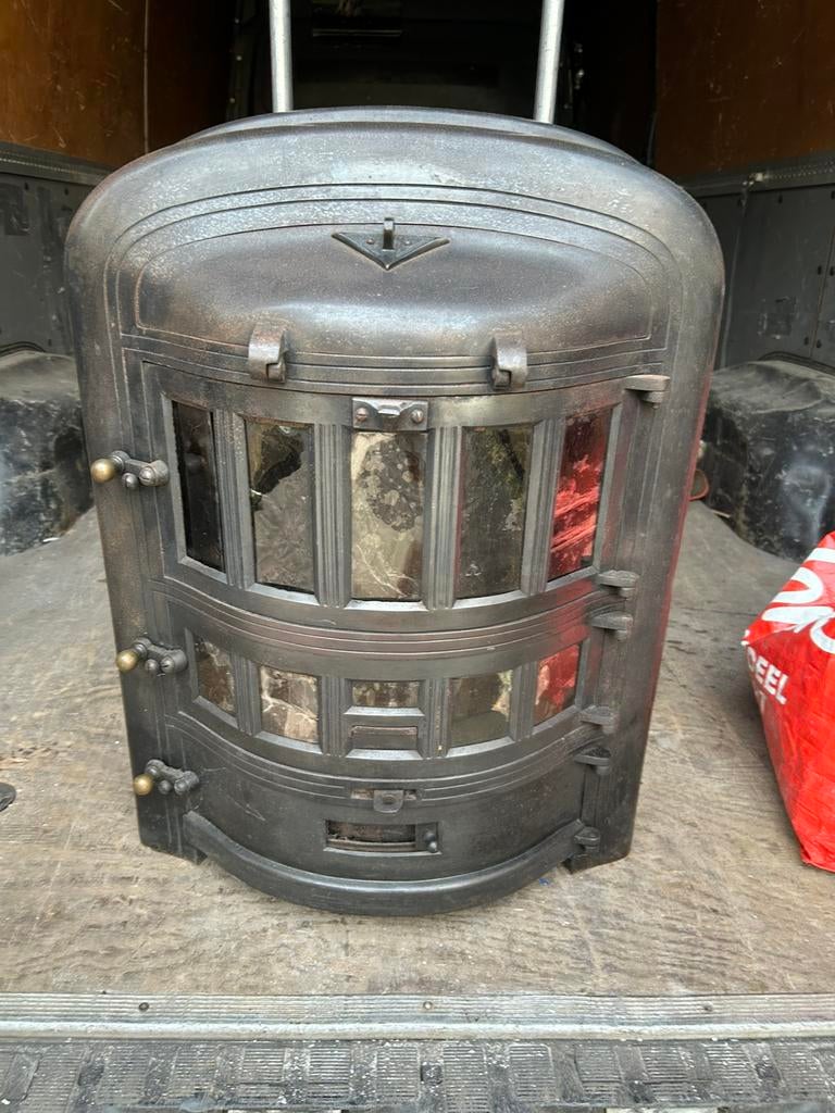 antieke gietijzeren kachel jaarsma, Ophalen, Zo goed als nieuw, Hout, Houtkachel