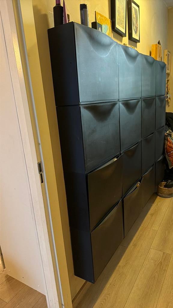 Ikea trones kasten 16 zwart 17 wit, Ophalen, Gebruikt