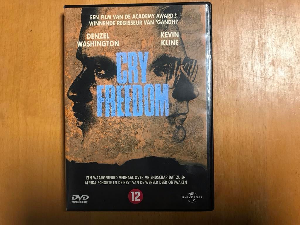 Cry Freedom DVD - Waargebeurd verhaal met Denzel Washington, Vanaf 12 jaar, Verzenden, Gebruikt, Waargebeurd drama