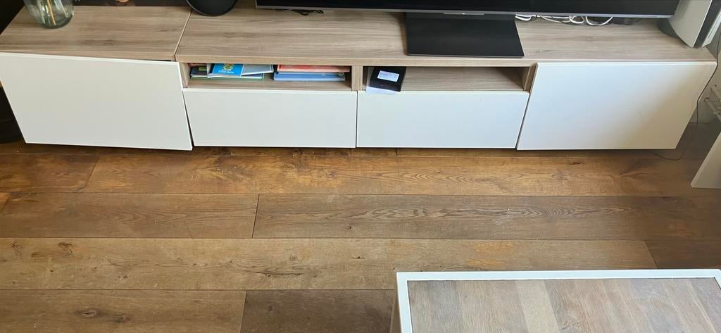 Besta tv-meubel, kast en los kastje - IKEA, Ophalen, Gebruikt, 100 tot 150 cm, 200 cm of meer