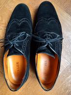 mooi paar Van Lier herenschoenen, zwart suede maat 41, Zwart, Ophalen of Verzenden, Zo goed als nieuw, Veterschoenen