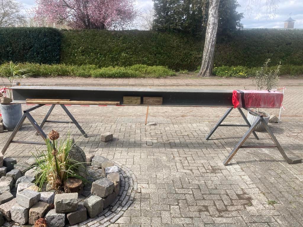 H-balk 4400x260x250mm, 12/6mm dik, Gebruikt, Doe-het-zelf en Verbouw, Metalen, Ophalen, Gebruikt, IJzer