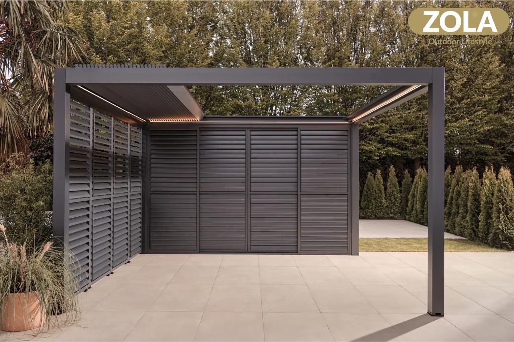 Luxe elektrisch aluminium lamellen overkapping (schuifdak), Ophalen of Verzenden, Veranda