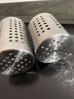 IKEA Bestickhouders / Bewaarbussen - RVS (2 stuks), Ophalen, Gebruikt