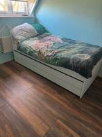 IKEA SLÄKT uitschuifbed met opberglades, 90 cm, Eenpersoons, Wit, Ophalen of Verzenden