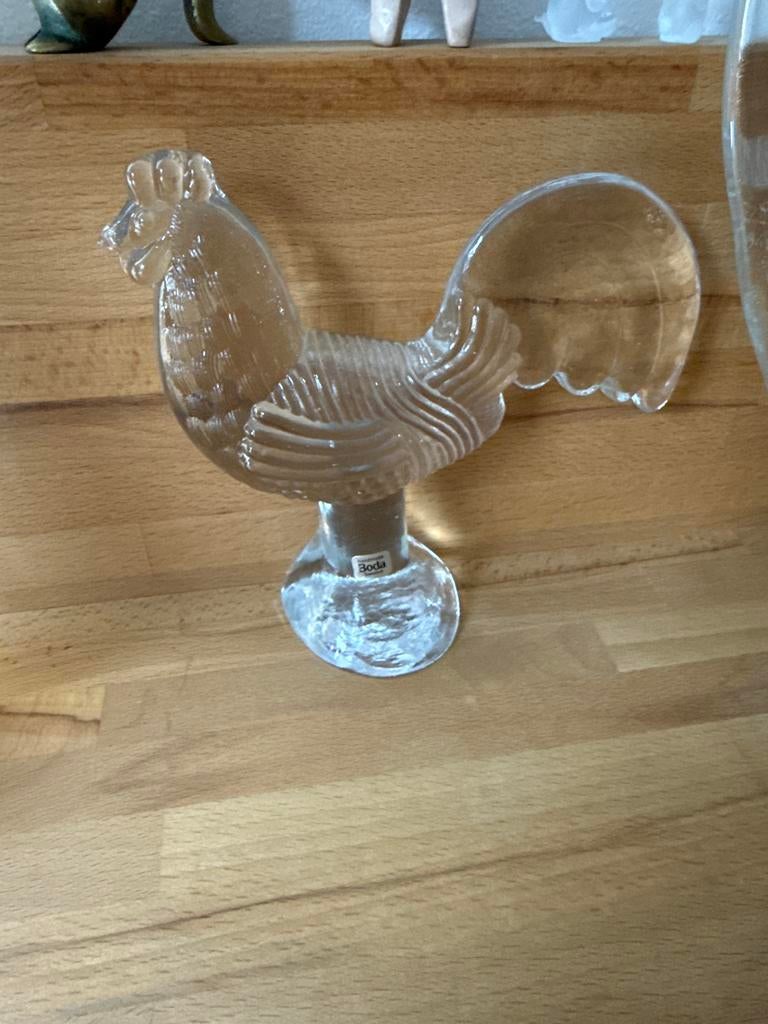 Boda Haan Glas - Decoratieve Glazen Kip Figuur, Antiek en Kunst, Antiek | Glas en Kristal, Ophalen of Verzenden