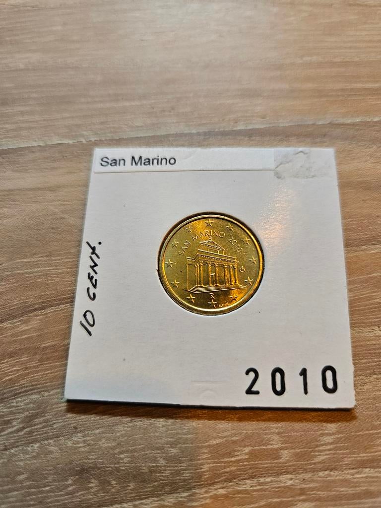 10 cent San marino 2010 ongecirculeerd, Postzegels en Munten, Munten | Europa | Euromunten, Ophalen of Verzenden, San Marino