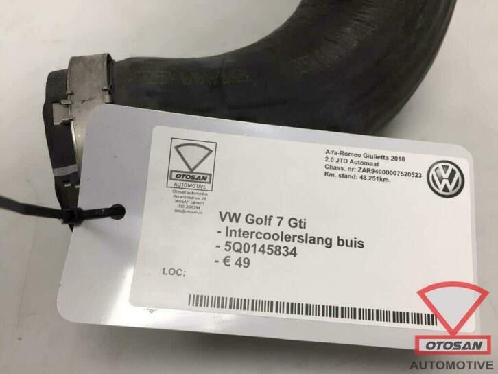 vw golf 7 gti intercooler slang buis 5q0145934, Auto-onderdelen, Motor en Toebehoren, Gebruikt, Volkswagen, Volkswagen AG, Berliner Ring 2
38440  Wolfsburg, DE