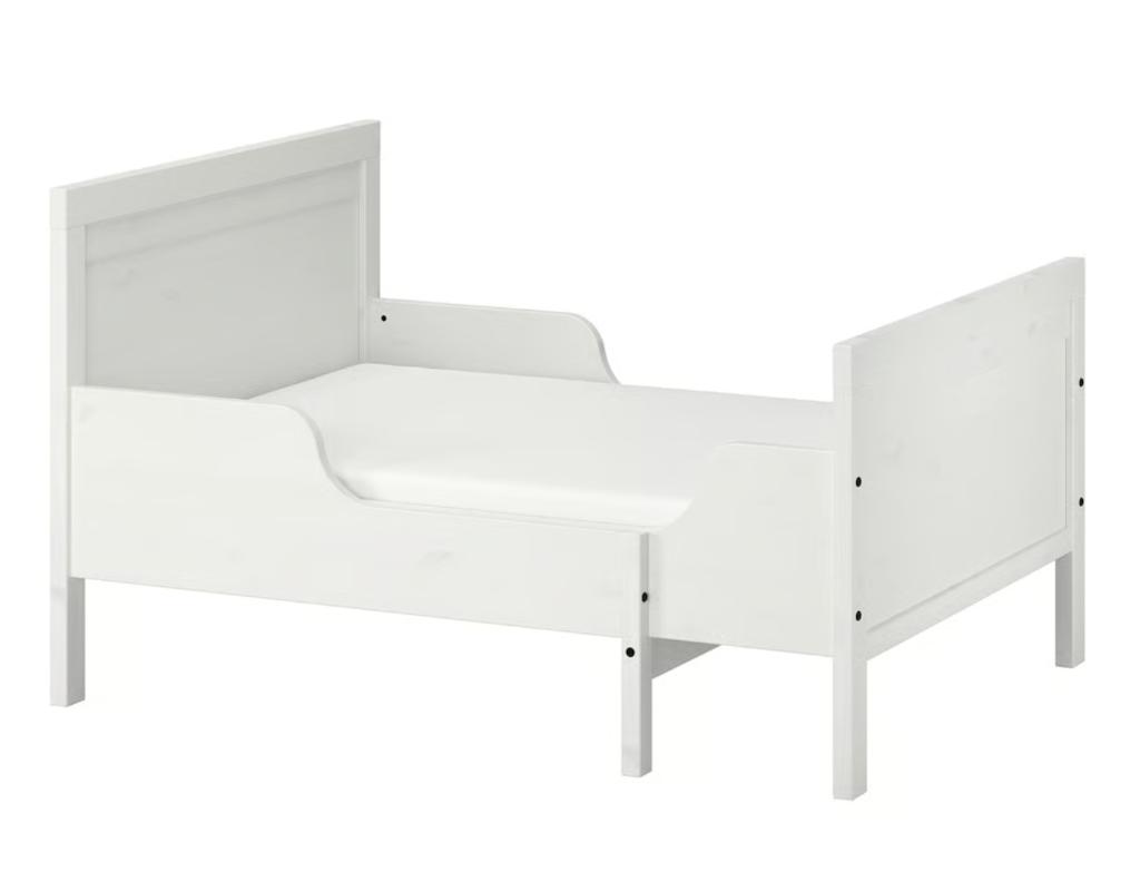 Meegroeibed, wit, 80x200 cm, Kinderen en Baby's, Kinderkamer | Bedden, Ophalen, 70 tot 85 cm, Zo goed als nieuw, Matras