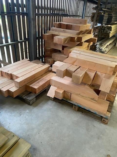 Douglas resthout, Tuin en Terras, Minder dan 3 m³, Ophalen, Overige houtsoorten, Blokken