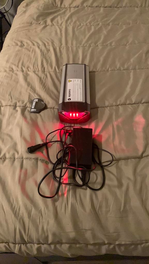 Gazelle oranje Innergy, Accu display en lader., Fietsen en Brommers, Fietsaccessoires | Fietsaccu's, Ophalen of Verzenden, Gebruikt