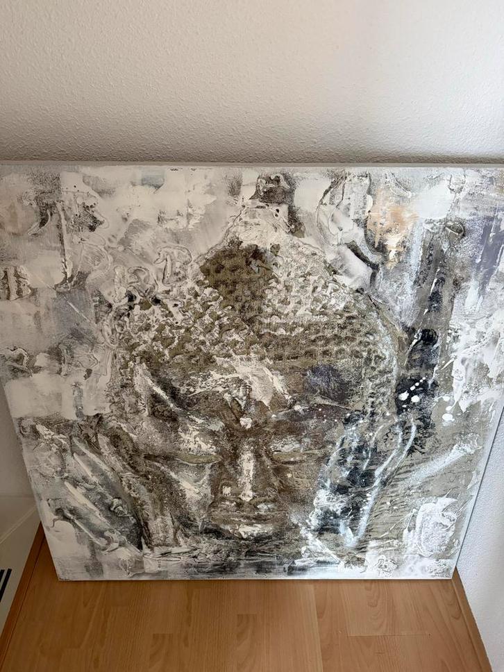Mooi Canvas Schilderij - Buddha, Antiek en Kunst, Kunst | Schilderijen | Klassiek, Ophalen