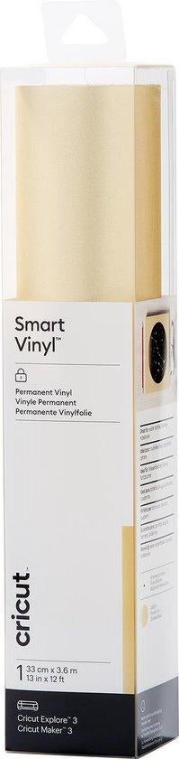 Cricut Smart Vinyl Permanent 33x366cm Goud met gloed 1 vel, Nieuw, Ophalen of Verzenden, Www.loods56.nl, X