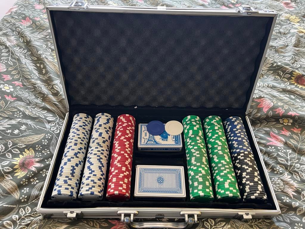 Pokerset in aluminium koffer, Vijf spelers of meer, Ophalen, Gebruikt