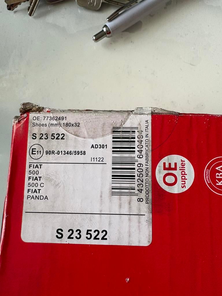 Remschoenen fiat panda, 500, 500c, Ophalen of Verzenden, Nieuw, Fiat