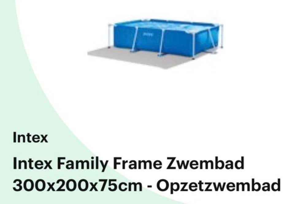 Intex FamilyFame opzetzwembad 300x200x75cm &alle toebehoren, Tuin en Terras, Zwembad-toebehoren, Ophalen
