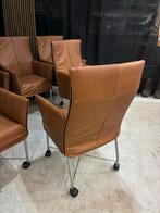 6 Montis Chaplin stoelen - Nieuw rancho leer, Ophalen, Bruin, ., Leer