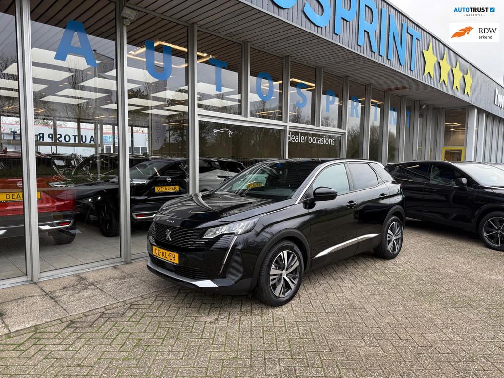 Peugeot 3008 1.6 HYbrid PHEV Allure Pack Business 225PK / NA, Auto's, Peugeot, Gebruikt, Zwart, Leder en Stof, Zwart
