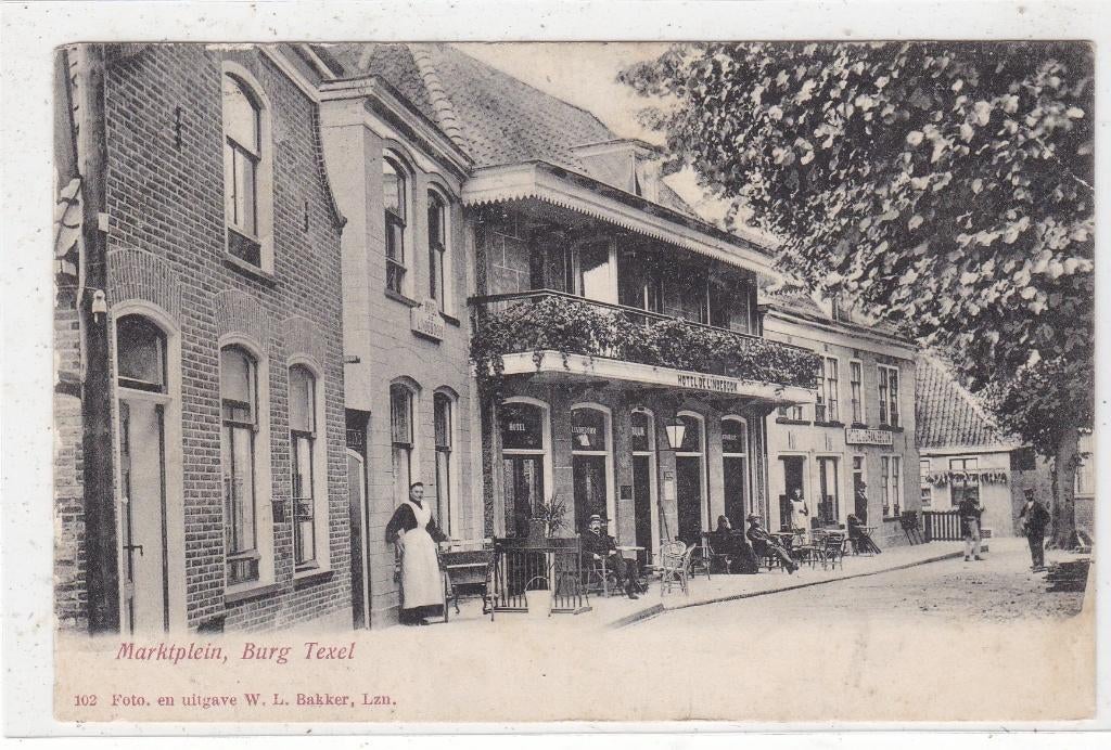 Texel-Den Burg Marktplein 1905, Verzenden, Voor 1920, Waddeneilanden