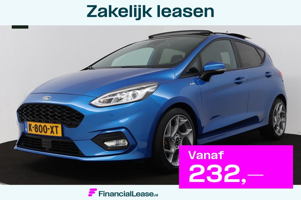 Ford Fiesta 1.0 EcoBoost ST-Line (PANORAMADAK, STOEL/STUUR V, Voorwielaandrijving, Lichtsensor, Stof, Gebruikt