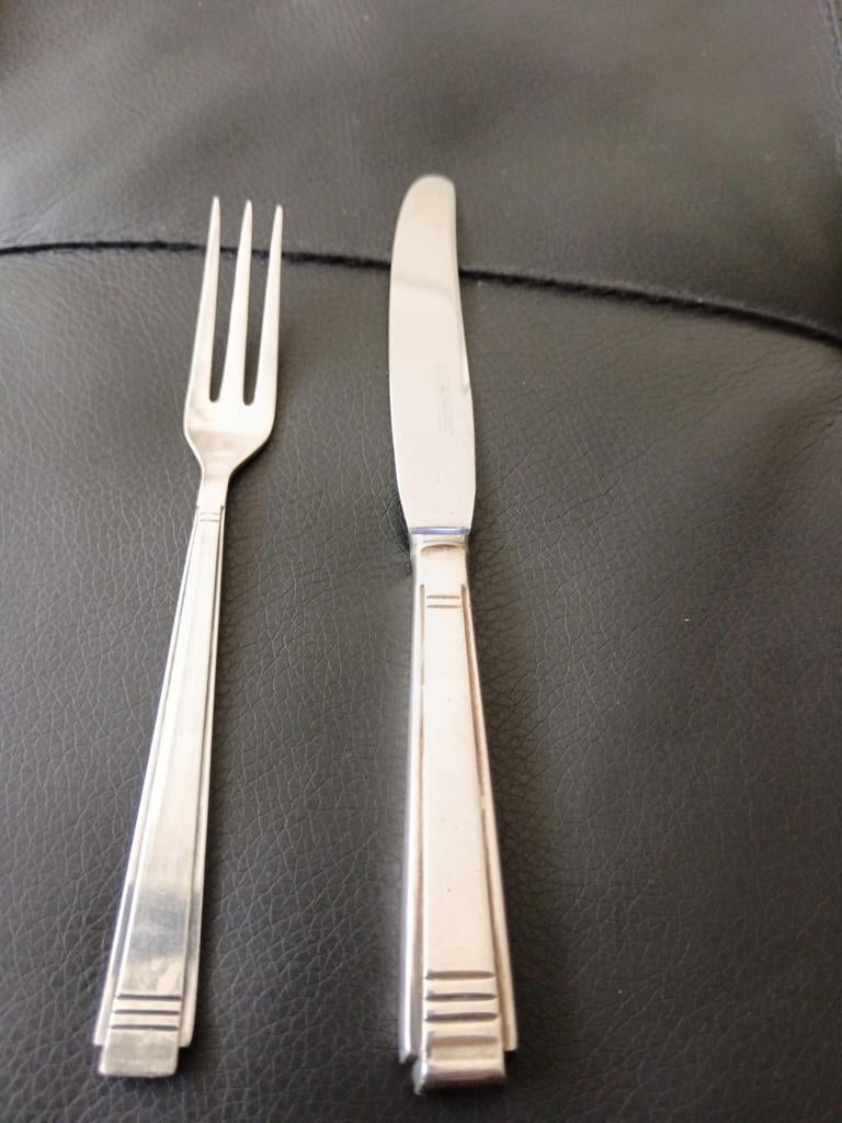 Gero Zilvium 90 model 447 Fruitsetje, Antiek en Kunst, Antiek | Bestek, Ophalen of Verzenden