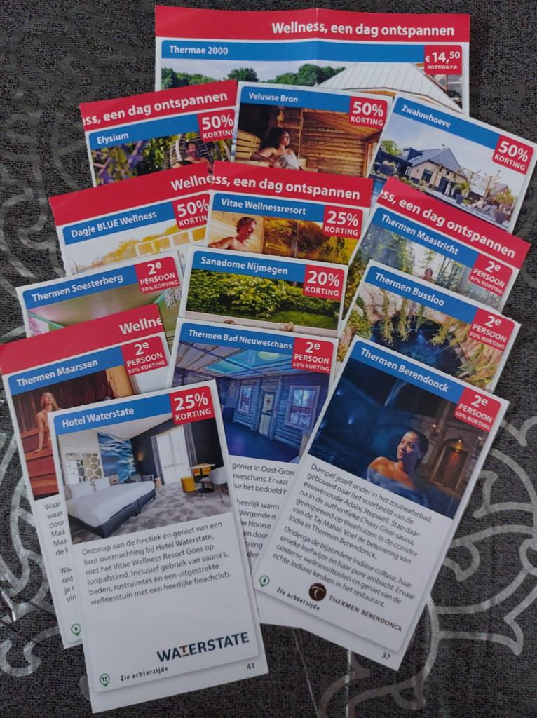 Kortingsbonnen sauna/Thermen Postcodeloterij 2026., Drie personen of meer, Kortingsbon, Arrangement, Spa of Sauna