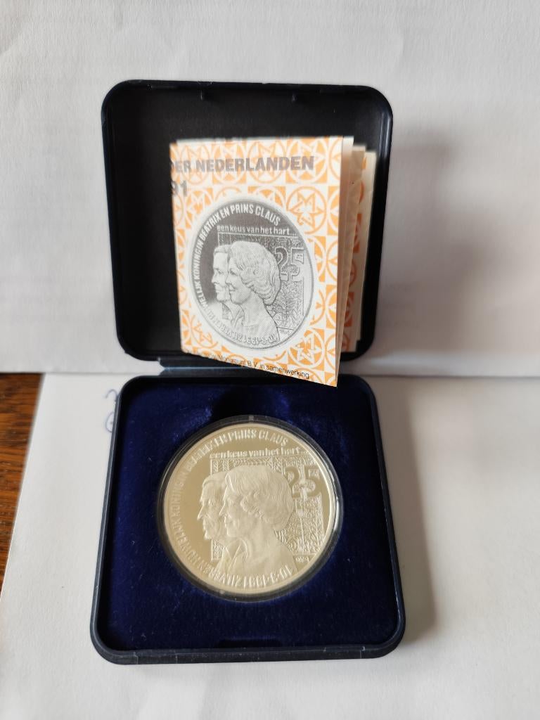 25 Ecu 1991 Beatrix en Claus, Postzegels en Munten, Koningin Beatrix, Zilver, Losse munt, Overige waardes
