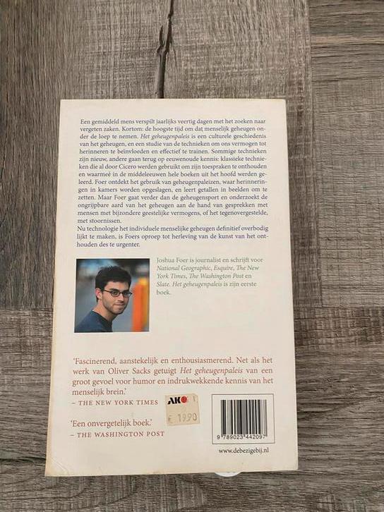 Het Geheugenpaleis - Joshua Foer, Boeken, Literatuur, Gelezen, Nederland, Ophalen of Verzenden