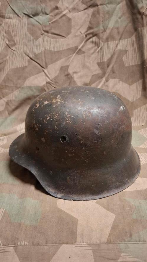 WO2 Duitse M42 helm, Verzamelen, Militaria | Tweede Wereldoorlog, Landmacht, Helm of Baret, Duitsland, Ophalen of Verzenden