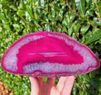 Felroze Agaatschijf / Agaatplak dikke edelsteen schijf steen, Ophalen of Verzenden