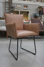 3 x luxe eetkamerstoel SANNE Jess Design leer armleuningen, Huis en Inrichting, Stoelen, Ophalen, Zo goed als nieuw, Metaal, Drie