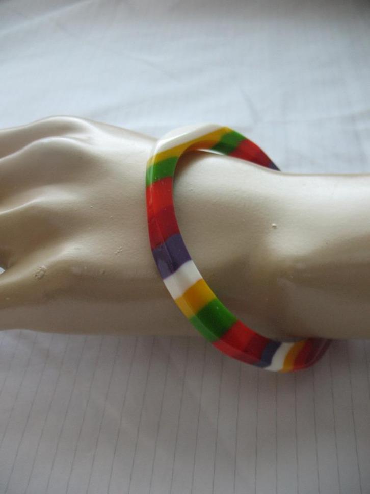 Armband Facet Regenboogkleuren ✨BVaN ✨, Sieraden, Tassen en Uiterlijk, Armbanden, Zo goed als nieuw, Overige materialen, Ophalen
