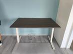Verstelbaar bureau 120 x 80cm eikenblad, Huis en Inrichting, Ophalen, Gebruikt, Rechthoekig, 100 tot 150 cm