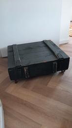 legerkist groen salontafel op wielen, Ophalen, Gebruikt, Minder dan 50 cm, Minder dan 50 cm