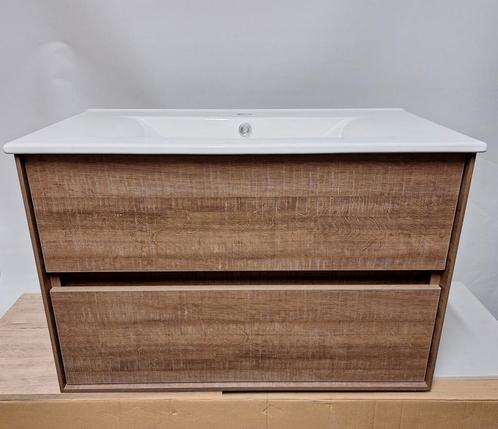 Badkamermeubel  Brown Oak 80x46 cm, Huis en Inrichting, Badkamer | Badkamermeubels, Nieuw, Wastafelkast, Minder dan 100 cm, 50 tot 100 cm