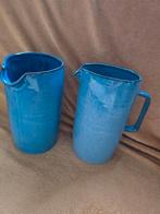 Brocante blauwe waterkan keramiek - INFO ZIE ADVERTENTIE, Ophalen of Verzenden, Nieuw, Keramiek, Overige stijlen