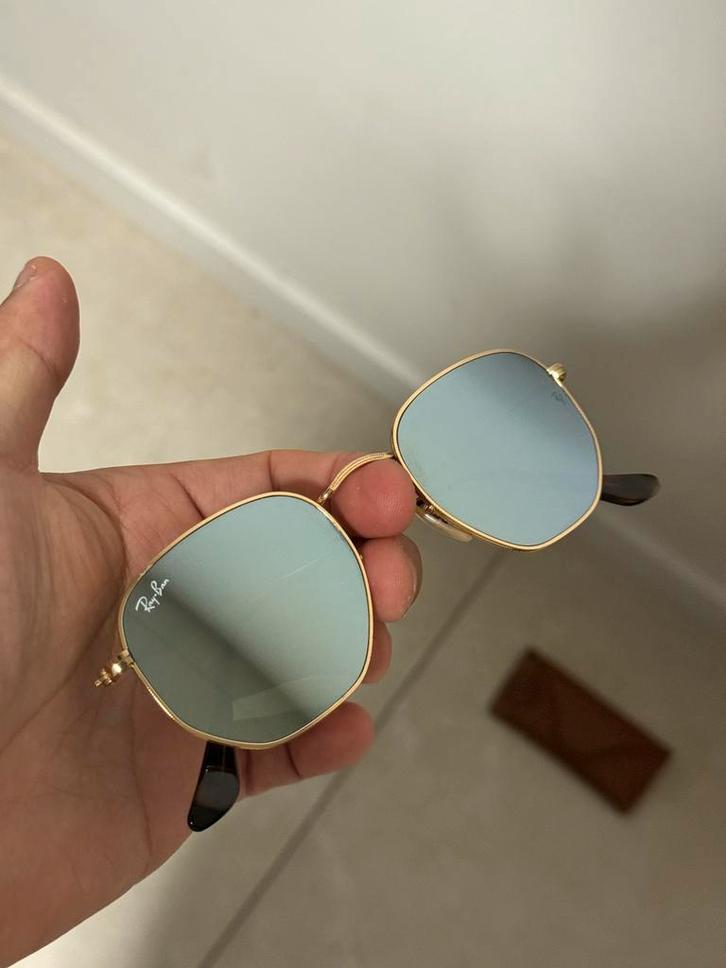 RayBan Zonnebril - Hexagonal Plat, Sieraden, Tassen en Uiterlijk, Zonnebrillen en Brillen | Dames, Nieuw, Ray-Ban, Ophalen of Verzenden