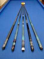 Yfen biljartkeu's met carbon topeinden.Nieuw!!, Sport en Fitness, Biljarten en Poolen, Ophalen of Verzenden, Nieuw, Keu of Ballen