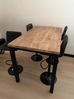 Hoge eettafel met stoelen, Huis en Inrichting, Tafels | Eettafels, Ophalen, 100 tot 150 cm, 50 tot 100 cm, Zo goed als nieuw