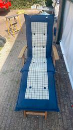 Teakhouten ligbed ascot collection 4 standen met ligkussen, Tuin en Terras, Ophalen, Teakhout, Verstelbaar