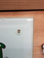 Bierreclame Pilsner Urquell op een facet geslepen glasplaat., Ophalen, Reclamebord, Gebruikt, .