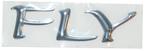 Sticker Piaggio Fly Woord [Fly] 655432 Zilver Kleurig, Ophalen of Verzenden, 50cc-Scooterparts, Info@50cc-scooterparts.nl, Veen