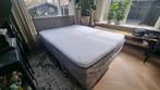 Zachte Ikea Boxspring 160x200 60 hoog, 160 cm, Grijs, Gebruikt, Ophalen