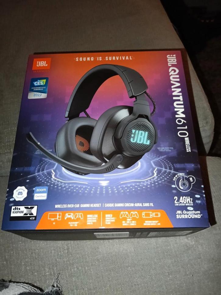 JBL Quantum 610 Draadloze Gaming Headset - Zo goed als nieuw, Computers en Software, Headsets, Ophalen of Verzenden