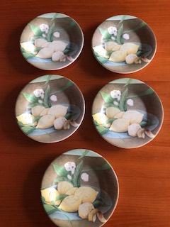 GIEN 5 gebaksschoteltjes uit de serie Les Citrons 17 cm, Huis en Inrichting, Keuken | Servies, Gebruikt, Ophalen of Verzenden