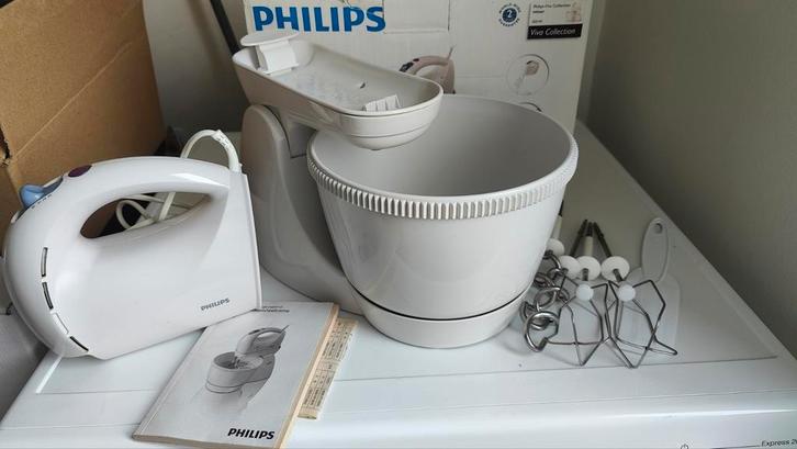 Philips HR1565/40 Handmixer met 3 Liter Kom, Witgoed en Apparatuur, Keukenmixers, Nieuw, 2 tot 3 liter, 3 snelheden of meer, Vaatwasserbestendig