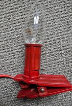 Vintage bakelieten lampje met knijper en bakelieten stekker, Ophalen of Verzenden
