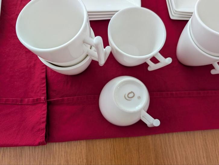 Yong thee en koffie kopjes wit, Antiek en Kunst, Antiek | Servies compleet, Ophalen